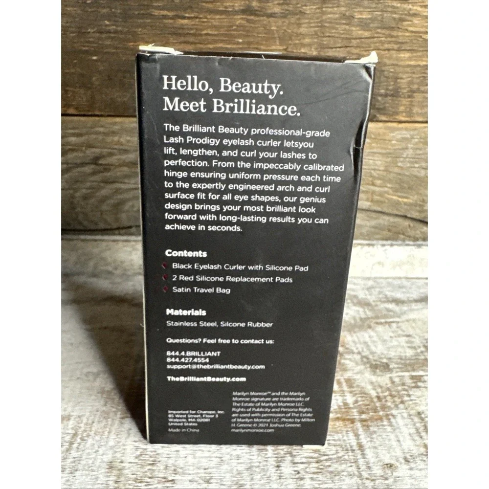 Brilliant Beauty Eyelash Curler‎ w Satin Bag & Pads NIB | MSRP = $15